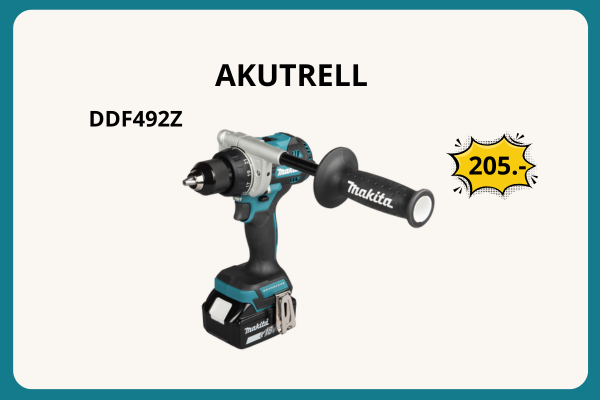 Soodsalt Makita akutrell DDF492Z Raplas Nukitsa tööriistakeskuses