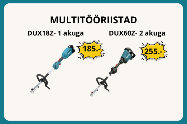 Soodsalt Makita multitööriistad DUX18Z JA DUX60Z Nukitsa tööriistakeskuses