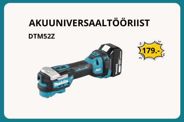 Soodsalt Makita akuuniversaaltööriist DTM52Z Nukitsa tööriistakeskuses