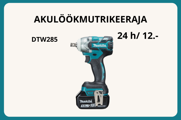 Makita akulöökmutrikeeraja DTW285