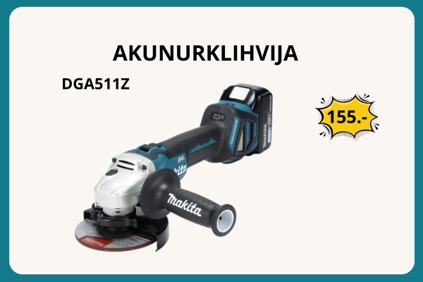 Makita akunurklihvija DGA511