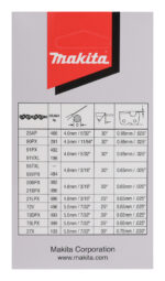 Saekett MC 38cm/15", 0,325", 1,3mm, 64h Makita 191H23-8 - Pilt 3